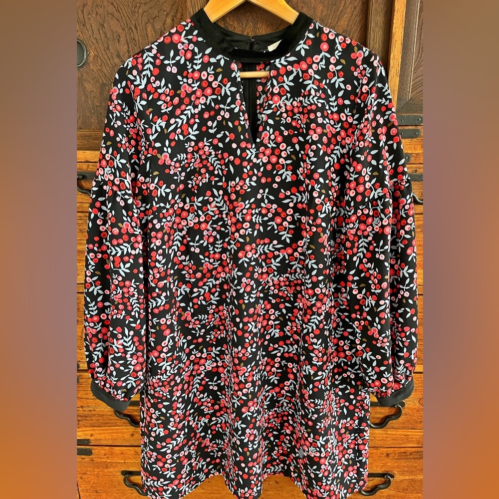 Loft A-line Floral Dress